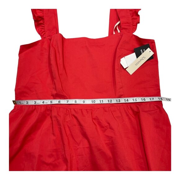 52Seven Sundress Womens 16 Pink Smocked Ruffle Strap Midi Summer Preppy Boho - Picture 6 of 10